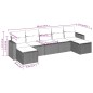 vidaXL Juego de sofás de jardín 7 piezas con cojines ratán PE marrón vidaXL Juego de sofás de jardín 7 piezas con cojines ratán PE marrón