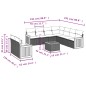 vidaXL Set de sofás de jardín 10 pzas cojines ratán sintético negro vidaXL Set de sofás de jardín 10 pzas cojines ratán sintético negro