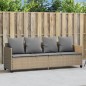 vidaXL Tumbona con cojines ratán sintético beige vidaXL Tumbona con cojines ratán sintético beige