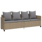 vidaXL Tumbona con cojines ratán sintético beige vidaXL Tumbona con cojines ratán sintético beige