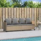 vidaXL Tumbona con cojines ratán sintético beige vidaXL Tumbona con cojines ratán sintético beige