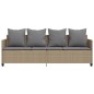 vidaXL Tumbona con cojines ratán sintético beige vidaXL Tumbona con cojines ratán sintético beige