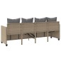 vidaXL Tumbona con cojines ratán sintético beige vidaXL Tumbona con cojines ratán sintético beige