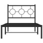 vidaXL Estructura de cama con cabecero metal negro 90x190 cm vidaXL Estructura de cama con cabecero metal negro 90x190 cm