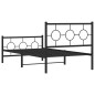 vidaXL Estructura de cama con cabecero y estribo metal negro 100x200cm vidaXL Estructura de cama con cabecero y estribo metal negro 100x200cm