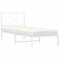 vidaXL Estructura de cama de metal con cabecero blanco 80x200 cm vidaXL Estructura de cama de metal con cabecero blanco 80x200 cm