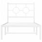 vidaXL Estructura de cama de metal con cabecero blanco 80x200 cm vidaXL Estructura de cama de metal con cabecero blanco 80x200 cm