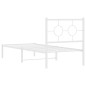 vidaXL Estructura de cama de metal con cabecero blanco 80x200 cm vidaXL Estructura de cama de metal con cabecero blanco 80x200 cm