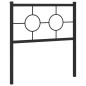 vidaXL Cabecero de metal negro 80 cm vidaXL Cabecero de metal negro 80 cm