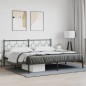 vidaXL Estructura de cama con cabecero metal negro 193x203 cm