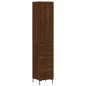 vidaXL Aparador alto madera contrachapada roble marrón 34,5x34x180 cm vidaXL Aparador alto madera contrachapada roble marrón 34,5x34x180 cm