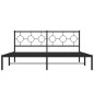 vidaXL Estructura de cama con cabecero metal negro 180x200 cm vidaXL Estructura de cama con cabecero metal negro 180x200 cm