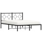 vidaXL Estructura de cama con cabecero metal negro 140x190 cm vidaXL Estructura de cama con cabecero metal negro 140x190 cm