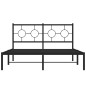 vidaXL Estructura de cama con cabecero metal negro 140x190 cm vidaXL Estructura de cama con cabecero metal negro 140x190 cm
