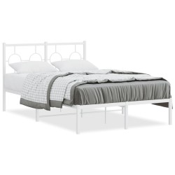 vidaXL Estructura de cama de metal con cabecero blanca 120x190 cm