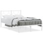 vidaXL Estructura de cama de metal con cabecero blanca 120x190 cm vidaXL Estructura de cama de metal con cabecero blanca 120x190 cm