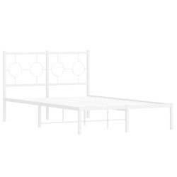 vidaXL Estructura de cama de metal con cabecero blanca 120x190 cm