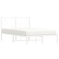vidaXL Estructura de cama de metal con cabecero blanca 120x190 cm vidaXL Estructura de cama de metal con cabecero blanca 120x190 cm