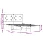 vidaXL Estructura de cama de metal con cabecero blanca 120x190 cm vidaXL Estructura de cama de metal con cabecero blanca 120x190 cm