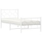 vidaXL Estructura cama metal con cabecero y pie cama blanca 90x190 cm vidaXL Estructura cama metal con cabecero y pie cama blanca 90x190 cm