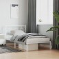 vidaXL Estructura de cama de metal con cabecero blanco 100x200 cm vidaXL Estructura de cama de metal con cabecero blanco 100x200 cm