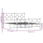 vidaXL Estructura de cama cabecero y estribo metal negro 140x200 cm vidaXL Estructura de cama cabecero y estribo metal negro 140x200 cm