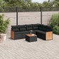 vidaXL Set de comedor de jardín 7 pzas y cojines ratán sintético negro vidaXL Set de comedor de jardín 7 pzas y cojines ratán sintético negro