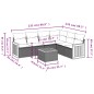 vidaXL Set de comedor de jardín 7 pzas y cojines ratán sintético negro vidaXL Set de comedor de jardín 7 pzas y cojines ratán sintético negro