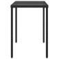 vidaXL Mesa de jardín superficie de vidrio ratán PE negro 115x54x74 cm