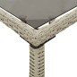 vidaXL Mesa jardín superficie vidrio ratán PE gris claro 115x54x74 cm vidaXL Mesa jardín superficie vidrio ratán PE gris claro 115x54x74 cm
