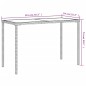 vidaXL Mesa jardín superficie vidrio ratán PE gris claro 115x54x74 cm vidaXL Mesa jardín superficie vidrio ratán PE gris claro 115x54x74 cm