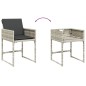 vidaXL Set comedor de jardín 5 pzas cojines ratán sintético gris claro vidaXL Set comedor de jardín 5 pzas cojines ratán sintético gris claro