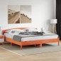 vidaXL Estructura cama con cabecero madera pino marrón cera 200x200 cm