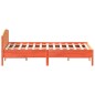 vidaXL Estructura cama con cabecero madera pino marrón cera 200x200 cm