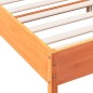 vidaXL Estructura cama con cabecero madera pino marrón cera 200x200 cm