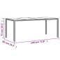 vidaXL Mesa de jardín superficie de vidrio ratán PE negro 190x90x75 cm vidaXL Mesa de jardín superficie de vidrio ratán PE negro 190x90x75 cm