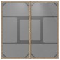 vidaXL Mesa de jardín superficie de vidrio ratán PE beige 80x80x75 cm vidaXL Mesa de jardín superficie de vidrio ratán PE beige 80x80x75 cm