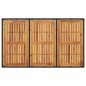 vidaXL Mesa de jardín superficie madera acacia ratán negro 150x90x75cm vidaXL Mesa de jardín superficie madera acacia ratán negro 150x90x75cm