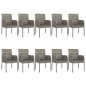 vidaXL Set comedor jardín 11 pzas y cojines ratán sintético negro gris vidaXL Set comedor jardín 11 pzas y cojines ratán sintético negro gris