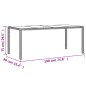 vidaXL Mesa de jardín superficie de vidrio ratán PE marrón 190x90x75cm vidaXL Mesa de jardín superficie de vidrio ratán PE marrón 190x90x75cm