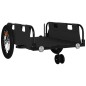 vidaXL Remolque para bicicletas hierro y tela Oxford negro vidaXL Remolque para bicicletas hierro y tela Oxford negro