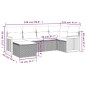 vidaXL Set de sofás de jardín 6 piezas y cojines ratán sintético negro vidaXL Set de sofás de jardín 6 piezas y cojines ratán sintético negro