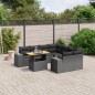 vidaXL Set de sofás de jardín 8 piezas y cojines ratán sintético negro vidaXL Set de sofás de jardín 8 piezas y cojines ratán sintético negro