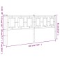 vidaXL Cabecero de metal negro 180 cm