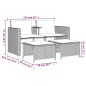 vidaXL Sofá de jardín 2 plazas con mesa y taburetes ratán PE beige vidaXL Sofá de jardín 2 plazas con mesa y taburetes ratán PE beige