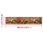 vidaXL Alfombra de cocina lavable terciopelo dibujo especias 60x300 cm