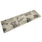 vidaXL Alfombra de cocina lavable terciopelo gris café 45x150 cm vidaXL Alfombra de cocina lavable terciopelo gris café 45x150 cm