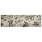 vidaXL Alfombra de cocina lavable terciopelo gris café 45x150 cm vidaXL Alfombra de cocina lavable terciopelo gris café 45x150 cm
