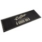vidaXL Alfombra de cocina lavable terciopelo texto café 60x180 cm vidaXL Alfombra de cocina lavable terciopelo texto café 60x180 cm