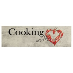 vidaXL Alfombra de cocina lavable terciopelo Peper Cooking 60x180 cm